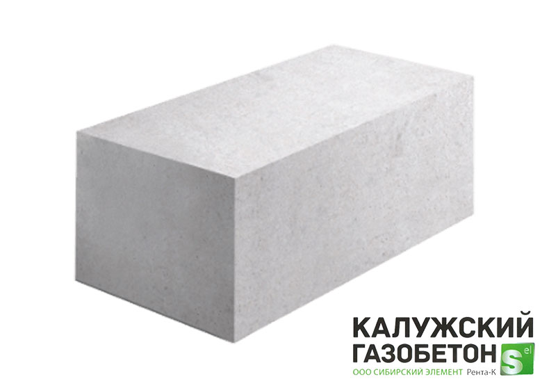 Газобетонный блок стеновой Калужский D500 625х250х200 B3.5 фото 0